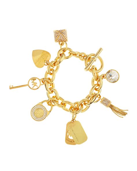 michael kors charm bracelet gold